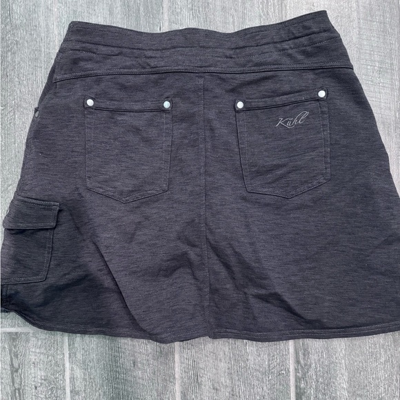 Kuhl Mova Cargo Skort‎ Skirt Gray Womens Small Drawstring Pockets - Picture 5 of 8